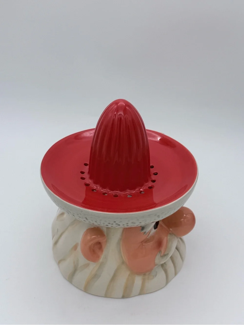 Vintage Cracker Barrel 2pc Santa Claus Juicer Reamer & Jug 8”
